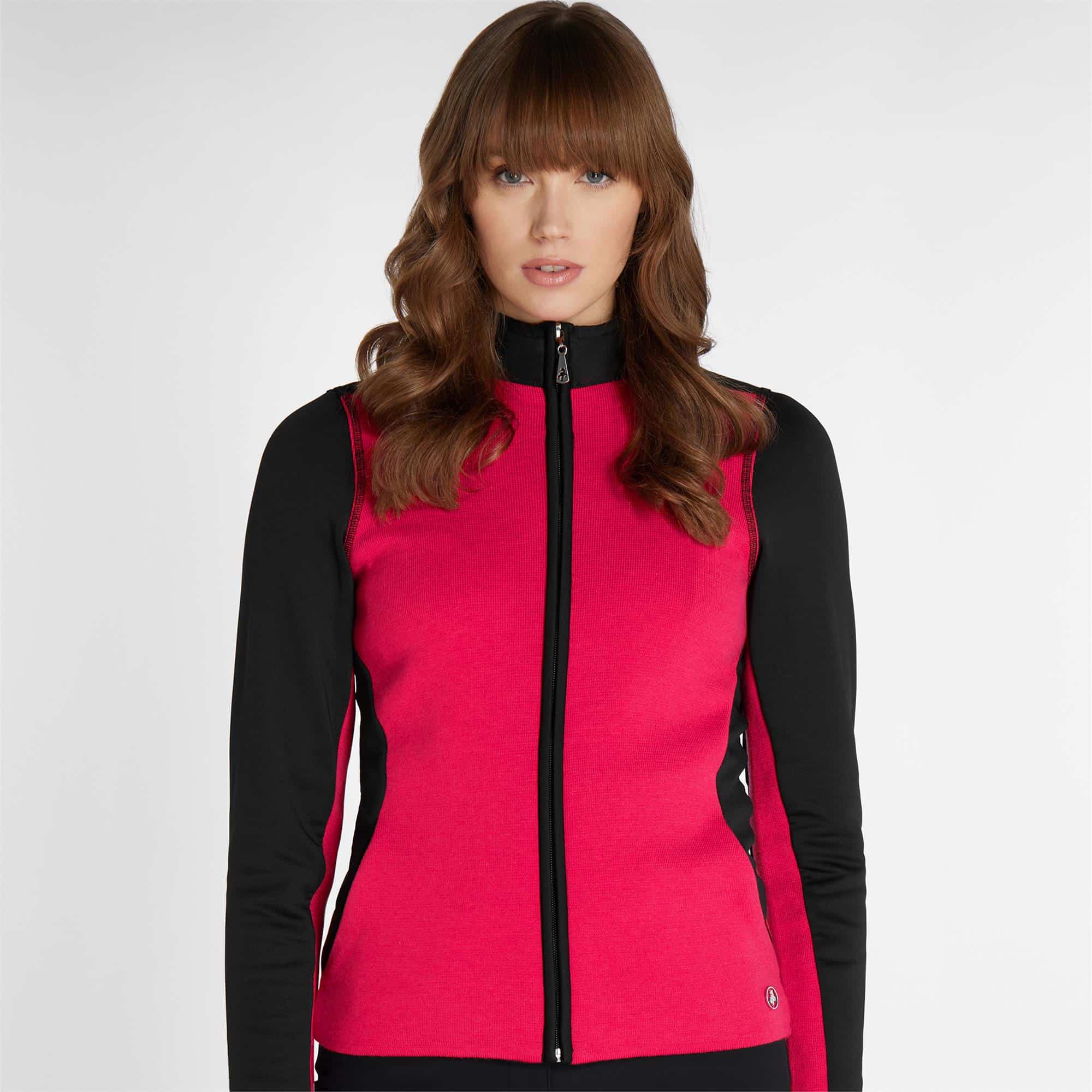 Green Lamb Kira Full Zip Hybrid Ladies Golf Jacket Pink/Black